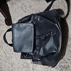 Vintage Tommy Hilfiger Black leather mini backpack